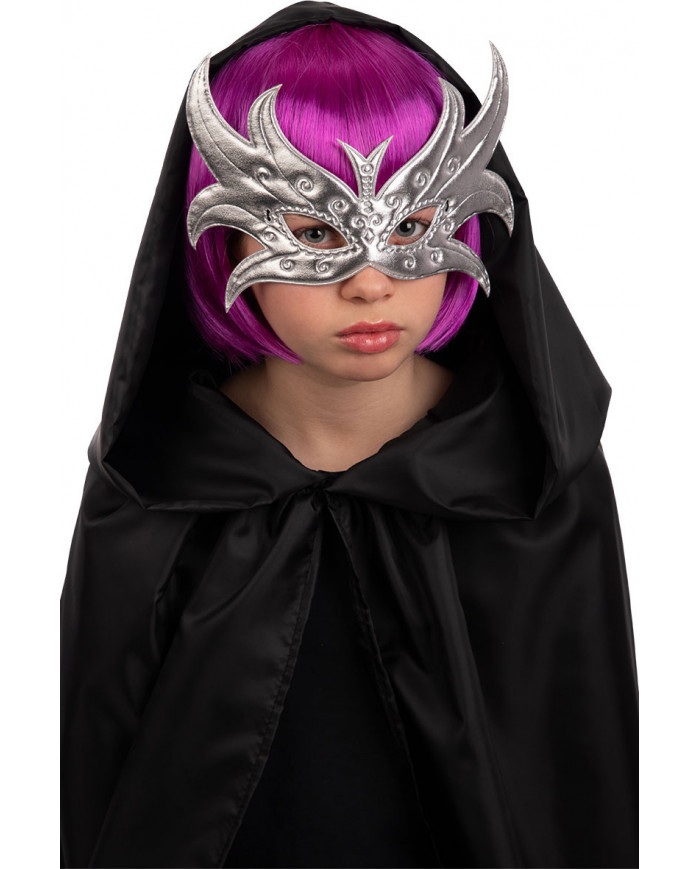 Butterfly in silver metallic fabric. Imaginative and shiny