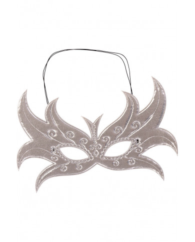 Butterfly in silver metallic fabric. Imaginative and shiny