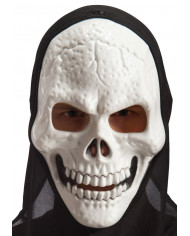 Masque squelette en plastique dur avec capuche dans une pochette avec Masque squelette en plastique dur avec capuche dans une pochette avec