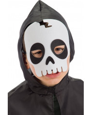 Chinless mask in felt in the shape of a skull, for a simple and Chinless mask in felt in the shape of a skull, for a simple and