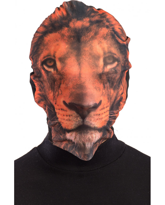 Lion mask in breathable stretch fabric that covers the whole Lion mask in breathable stretch fabric that covers the whole
