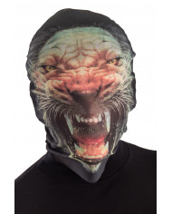 Maschera intera da leone che ruggisce, realizzata in tessuto Maschera intera da leone che ruggisce, realizzata in tessuto