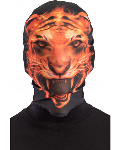 Tiger mask in breathable stretch fabric that covers the whole Tiger mask in breathable stretch fabric that covers the whole