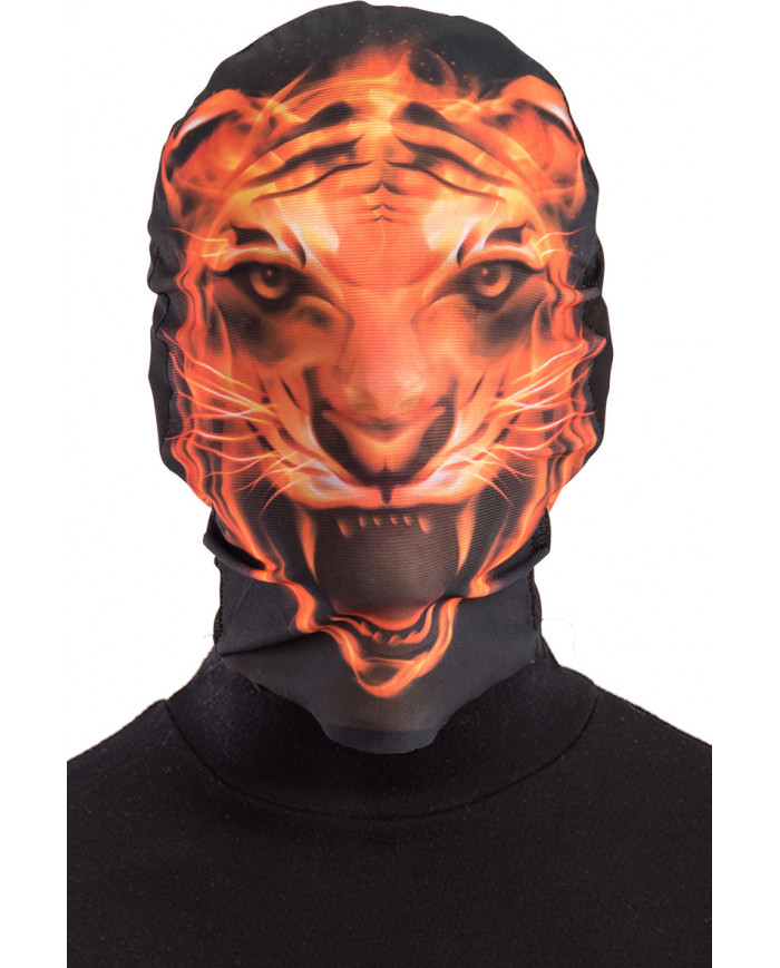 Tiger mask in breathable stretch fabric that covers the whole Tiger mask in breathable stretch fabric that covers the whole