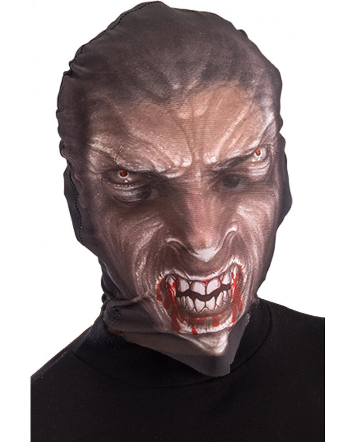 Vampire mask in breathable stretch fabric that covers the whole