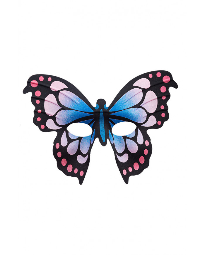 Chinless butterfly masks in fabric in assorted colors. For a Chinless butterfly masks in fabric in assorted colors. For a