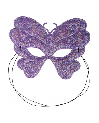 Chinless butterfly masks in metallic fabric in assorted colors. Chinless butterfly masks in metallic fabric in assorted colors.