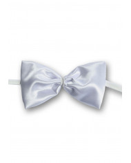 White Satin Bow, Cm.12X7, In Pbh