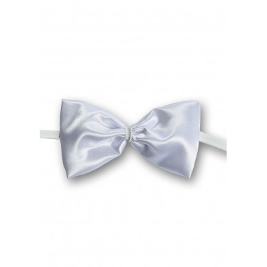 White Satin Bow, Cm.12X7, In Pbh