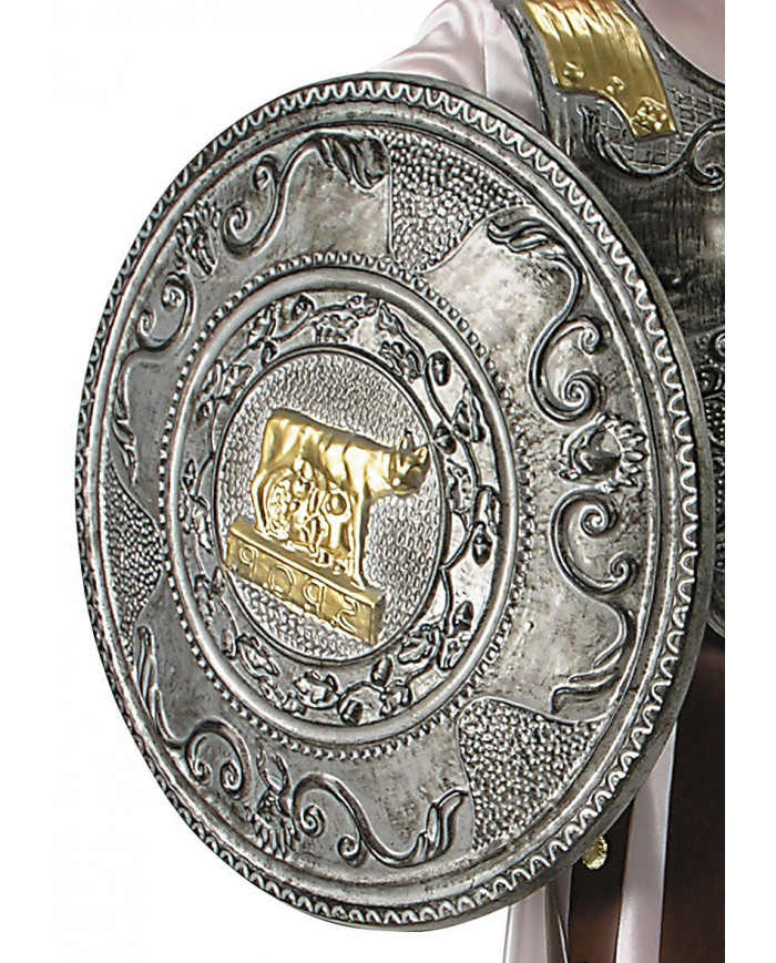 Bouclier romain avec décorations dorées, diamètre 60 cm environ avec