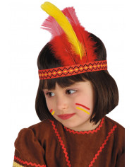 Fascia da pellerossa, taglia bambino, in tessuto colorato con