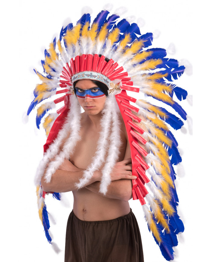 Beautiful feather diadem for a night of magic rites and Beautiful feather diadem for a night of magic rites and