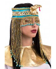 Diadema de Cleopatra refinado en bolsa con solapa de cartón