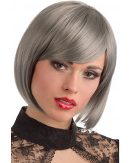 Parrucca a caschetto con frangia in colore grigio, taglia Parrucca a caschetto con frangia in colore grigio, taglia