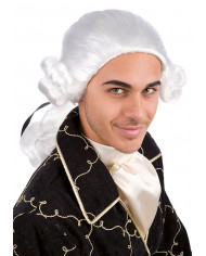 Parrucca uomo bianca, per un travestimento storico in stile Parrucca uomo bianca, per un travestimento storico in stile