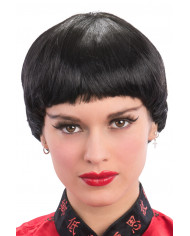 Black short wig that lends itself to so many disguises, from