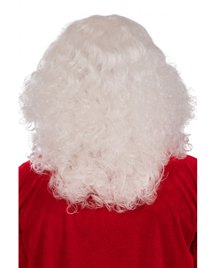 Perruque et barbe couleur blanche, longueur 5 cm environ dans un étui Perruque et barbe couleur blanche, longueur 5 cm environ dans un étui