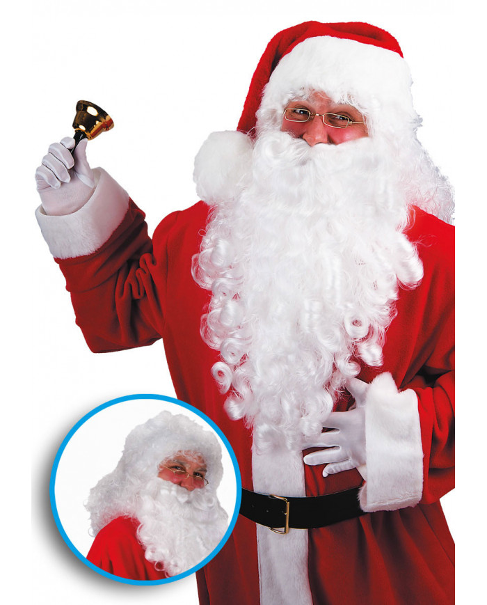 White Giant Wig And Beard In Bag White Giant Wig And Beard In Bag