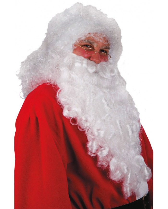Parrucca e barba in colore bianco, lunghezza cm.50 ca. Articolo Parrucca e barba in colore bianco, lunghezza cm.50 ca. Articolo