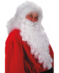 White Giant Wig And Beard In Bag White Giant Wig And Beard In Bag