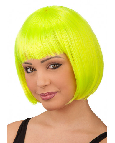 Lovely Yellow Fluo Wig In Bag