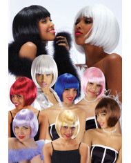 Assorted Colors Lovely Wig In Polybag