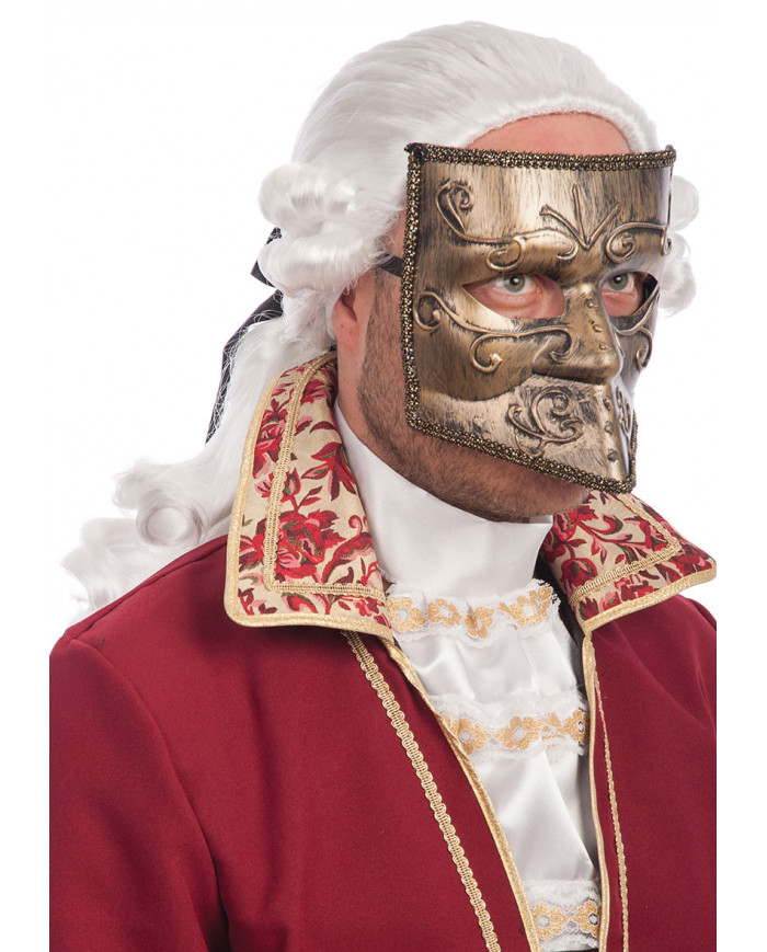 Perruque chevalier cheveux blancs dans une boîte en PVC Perruque chevalier cheveux blancs dans une boîte en PVC