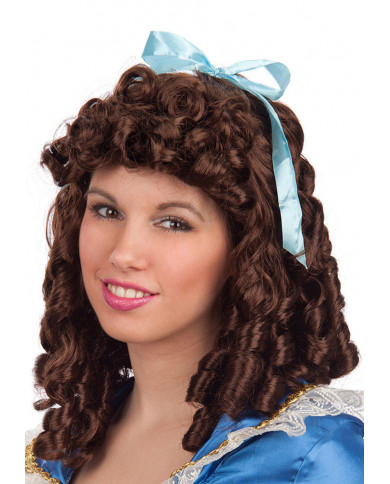 Parrucca da damina castana per interpretare una donna di nobili