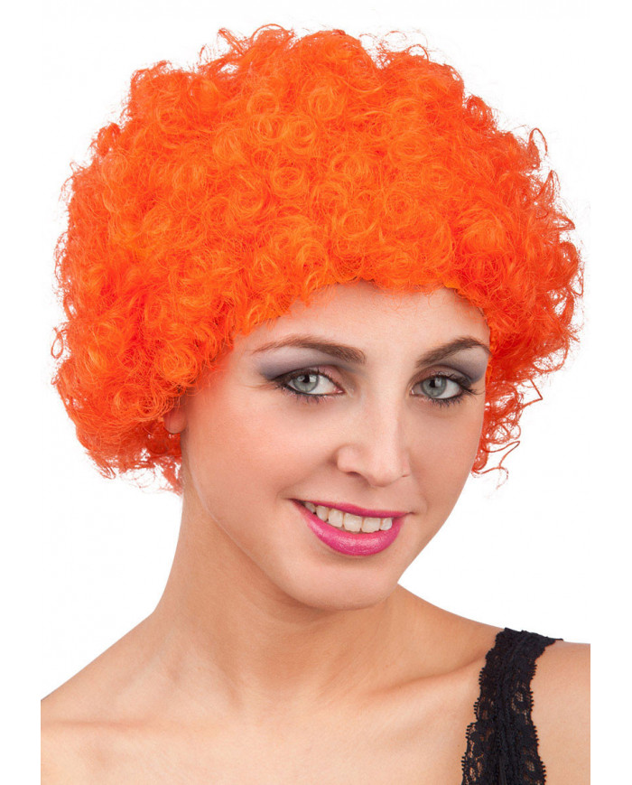 Perücke kleiner Afro-Lockenkopf orange (ca. 60 g) in Beutel Perücke kleiner Afro-Lockenkopf orange (ca. 60 g) in Beutel