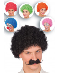 Perruque cheveux bouclés couleurs assorties (environ 60 g) dans une Perruque cheveux bouclés couleurs assorties (environ 60 g) dans une