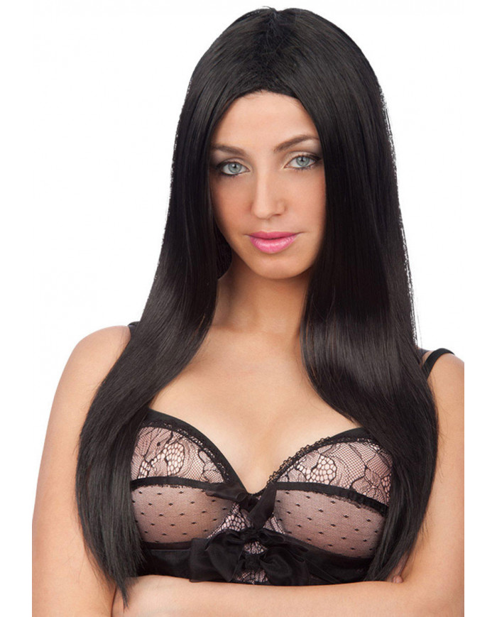 Wig Long Black Smooth Envelope