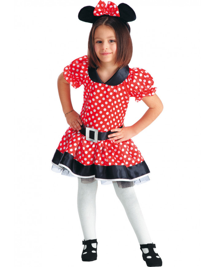 Travestimento da topolina per bambina. Si compone di un abito Travestimento da topolina per bambina. Si compone di un abito