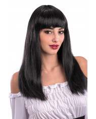 Straight long wig with fringe, to make your perfect disguise. Straight long wig with fringe, to make your perfect disguise.