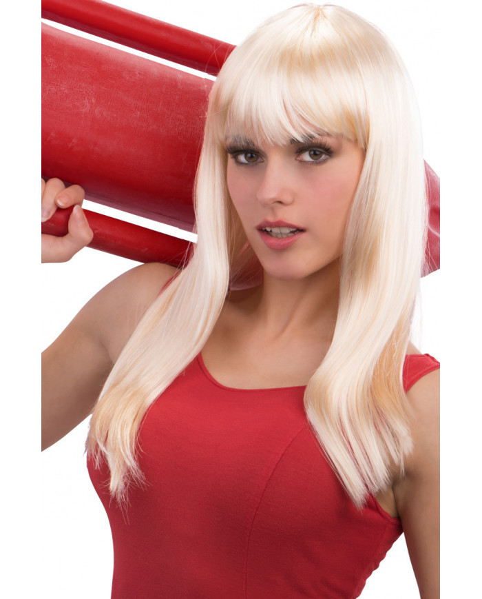 Straight long wig with fringe, to make your perfect disguise. Straight long wig with fringe, to make your perfect disguise.