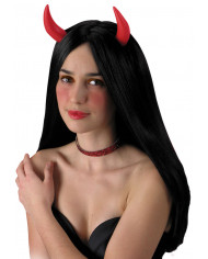 Devil Wig W/Horns In Polybag