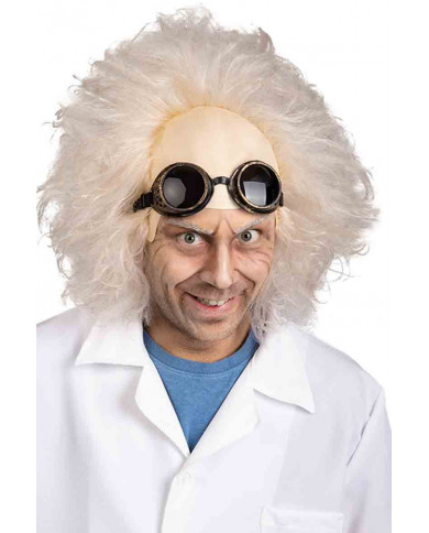 White wig rooted on the cap with glasses included, perfect White wig rooted on the cap with glasses included, perfect