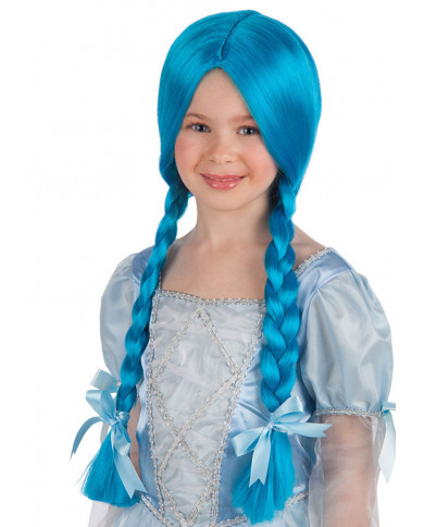 Light Blue Wig W/Plaits In Pb