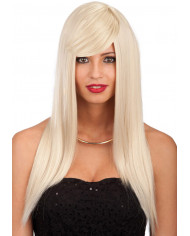 Straight Long Blong Wig With Fringe In Pvc Box