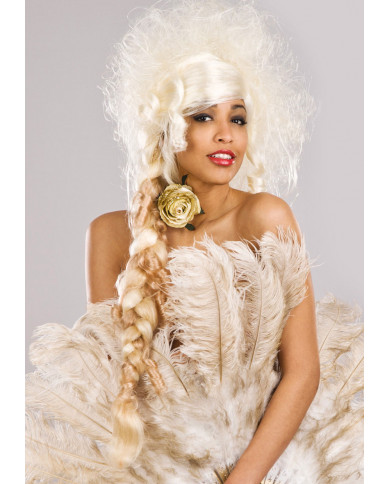 Ricca ed elegante parrucca con rosa dorata...farete sicuramente