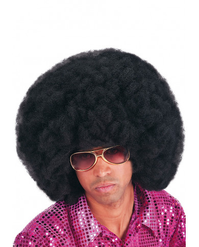 Black Afro Wig In Polybag Diam 40 Cm.