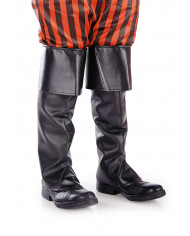 Cubre botas negros de piel ecológica en bolsa con solapa de cartón