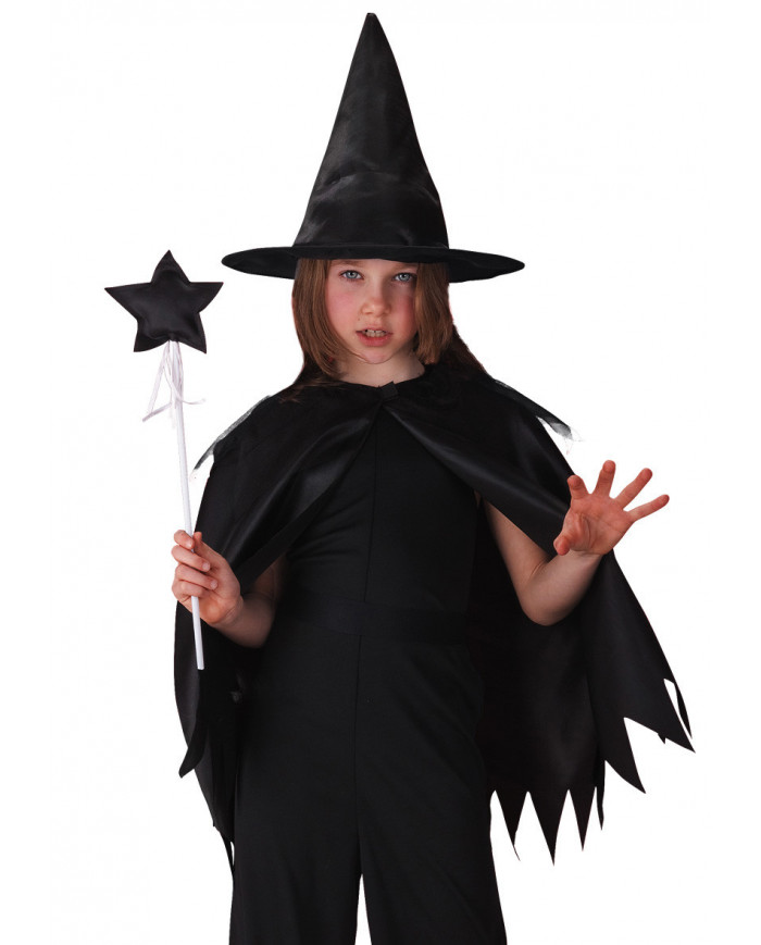 Witch Set In Polybag (Cape, Hat, Wand)