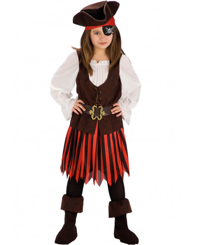 Disfraz pirata mujer lujo en bolsa con gancho