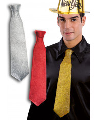Pvc Necktie W/Glitter Ass.Col. In Pbh