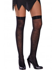 Stocking W/Knitted Spiderweb, One Size