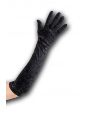 Guanti adulto, neri in ciniglia, lunghi cm.50. Accessorio Guanti adulto, neri in ciniglia, lunghi cm.50. Accessorio
