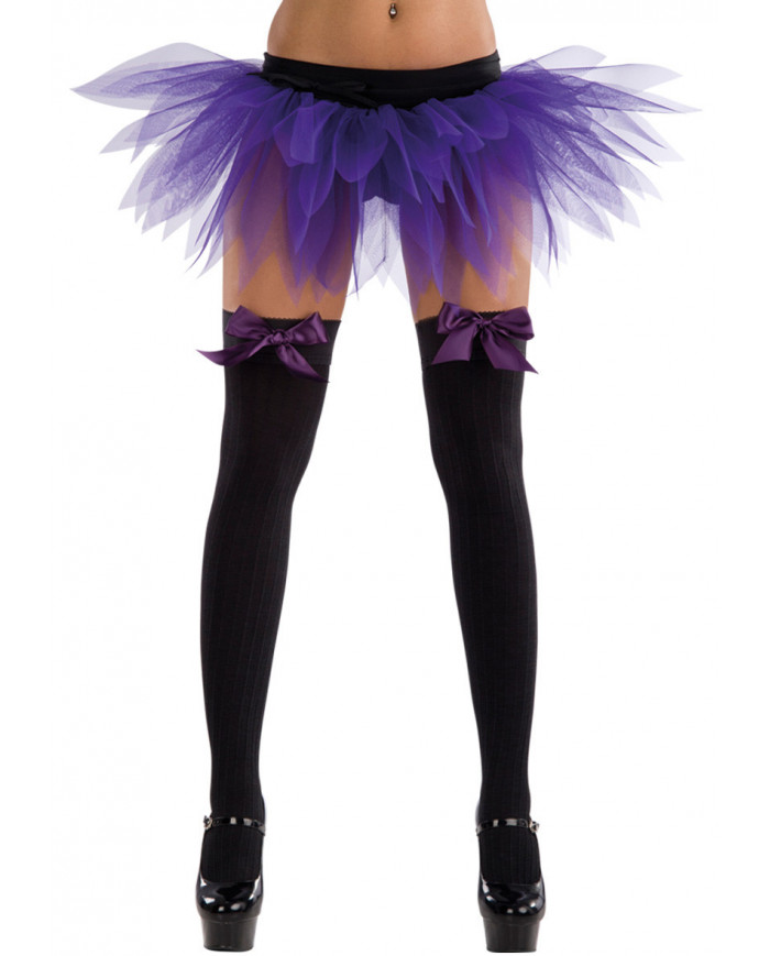 Una simpatica gonnellina in tulle viola, per una donna un po'