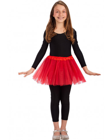 Ballettrock rot für Mädchen L. ca. 30 cm Einheitsgröße in Beutel mit