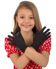 Gloves in black fabric with length cm.17, in one size for