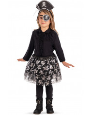 Pirate set for children consisting of veil skirt, headband and